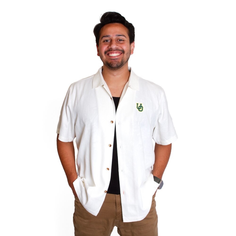 Interlocking UO, Tommy Bahama, White, Button Up/Button Down, Silk, Men, Coconut Match, 794858